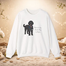 Nurse by Day Doodle Mom Sweatshirt — Black Doodle Dog Crewneck
