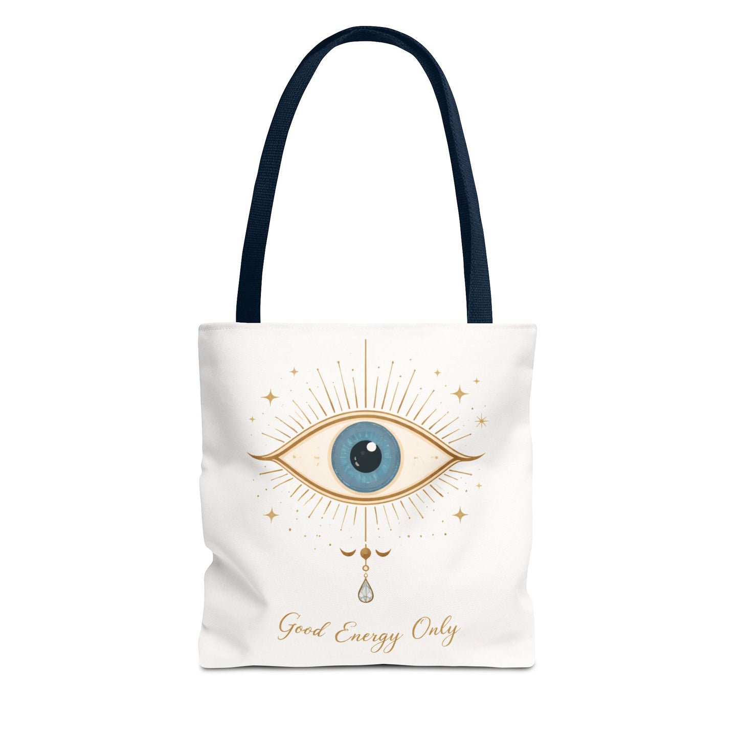 Mystic Eye Tote Bag — 'Good Energy Only' Spiritual Canvas Tote