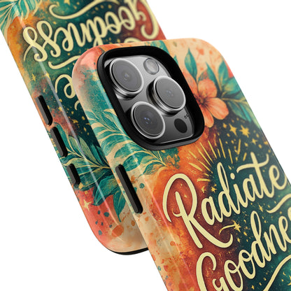 Radiate Goodness Floral Phone Case — Protective Tough Case