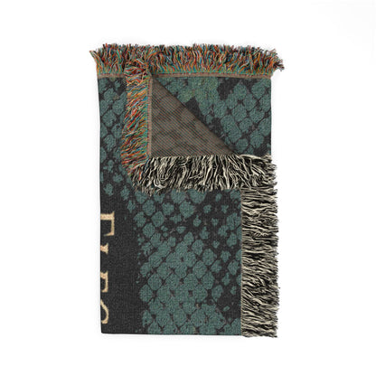 Elegantly Unavailable Snake Print Woven Blanket — Luxe Throw for Stylish Home & Gifts