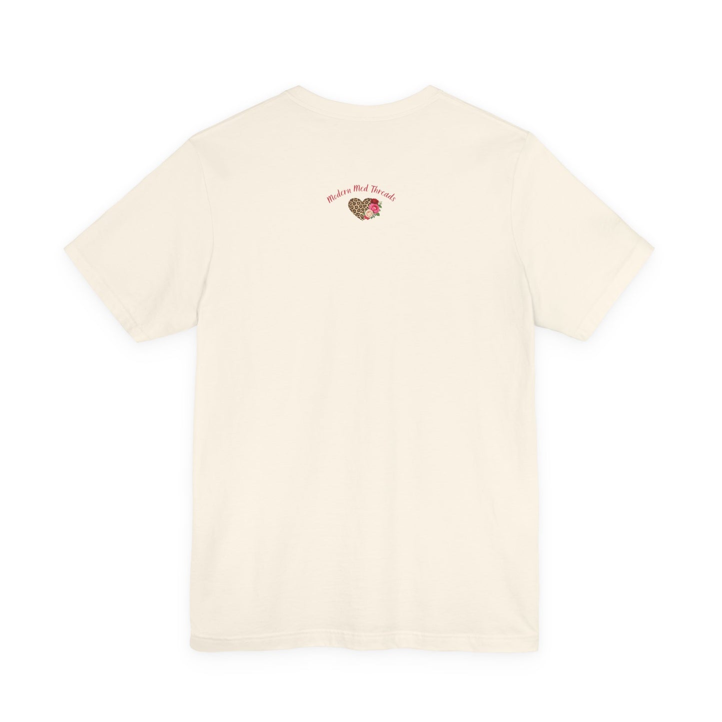 Mama Leopard Heart T-Shirt — "Wild at Heart" Floral Mom Tee