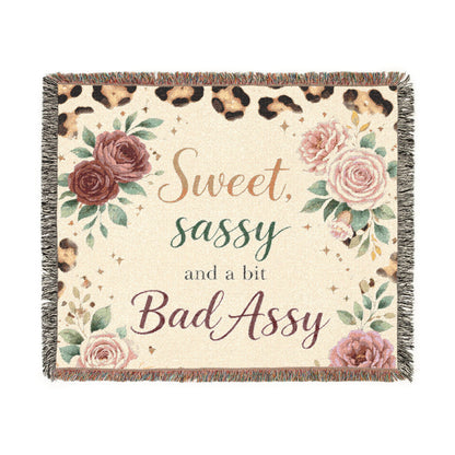 Sweet Sassy & a Bit Bad Assy Woven Blanket