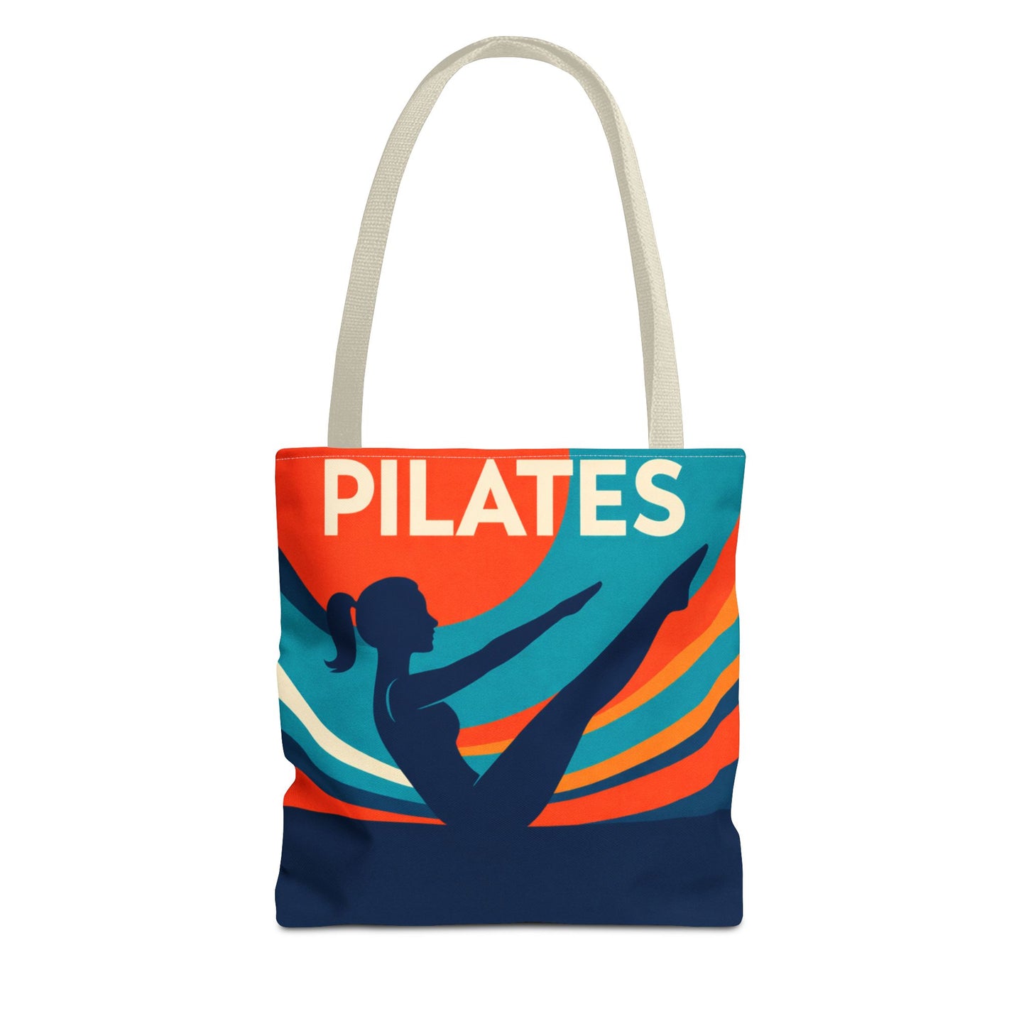 Pilates Silhouette Tote Bag – Colorful Fitness Gym Tote