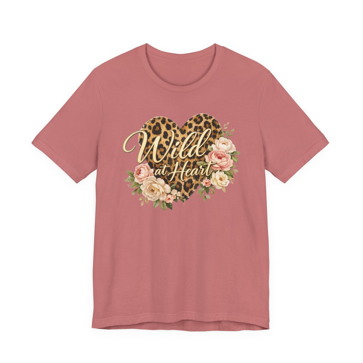 Wild at Heart Leopard Heart T-Shirt — Floral Graphic Tee