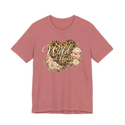 Wild at Heart Leopard Heart T-Shirt — Floral Graphic Tee