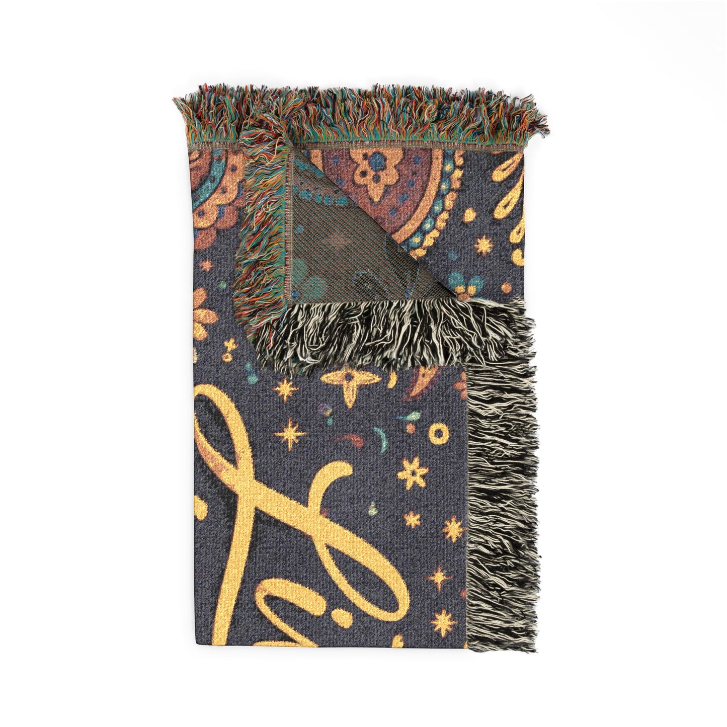 Live Simply Remain Grateful Woven Blanket — Inspirational Boho Throw