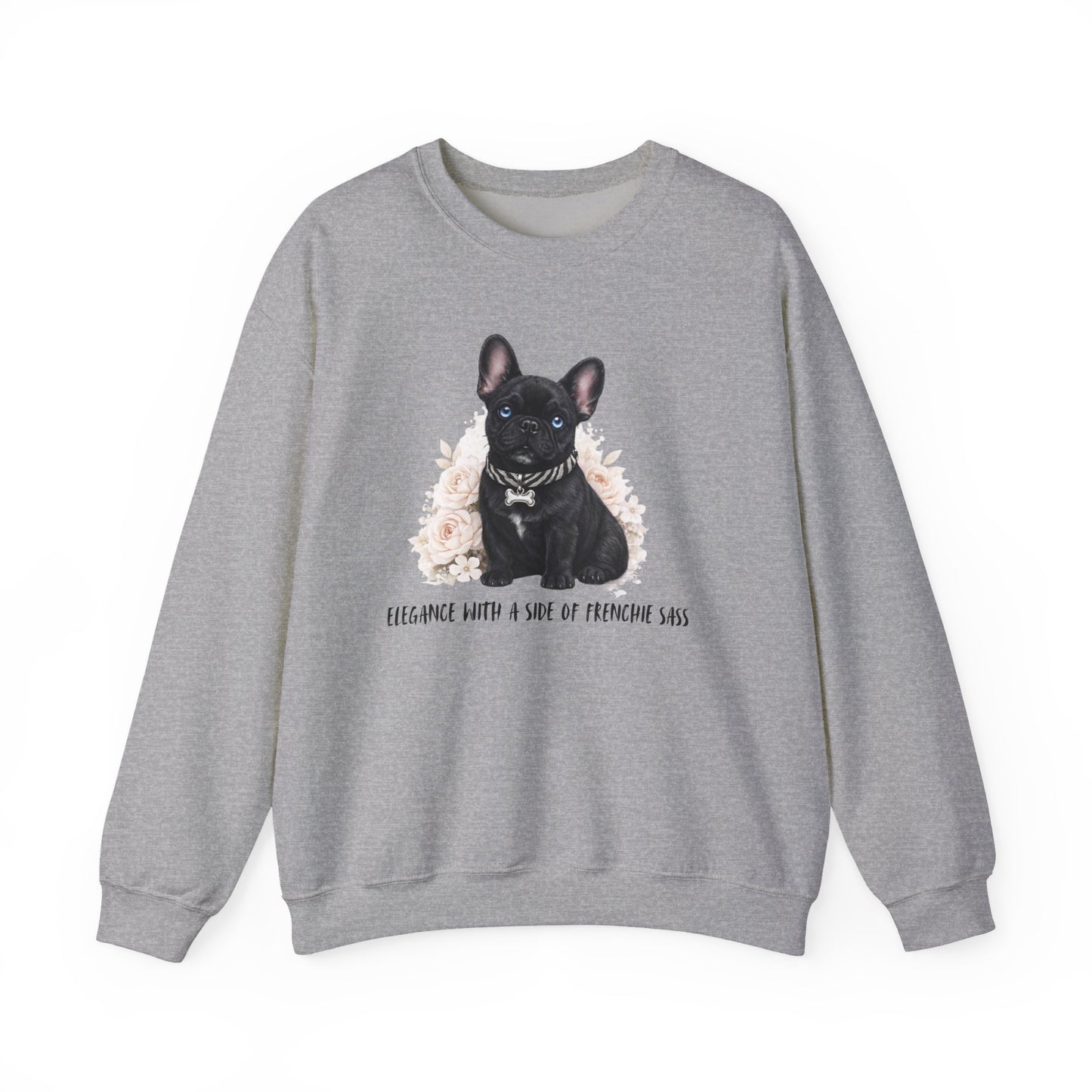 Frenchie Mom Crewneck Sweatshirt – Black French Bulldog Illustration