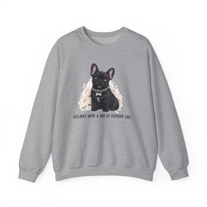 Frenchie Mom Crewneck Sweatshirt – Black French Bulldog Illustration