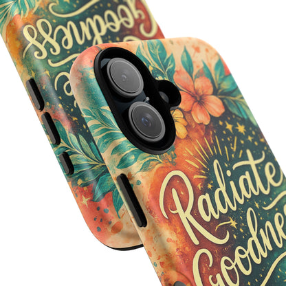 Radiate Goodness Floral Phone Case — Protective Tough Case