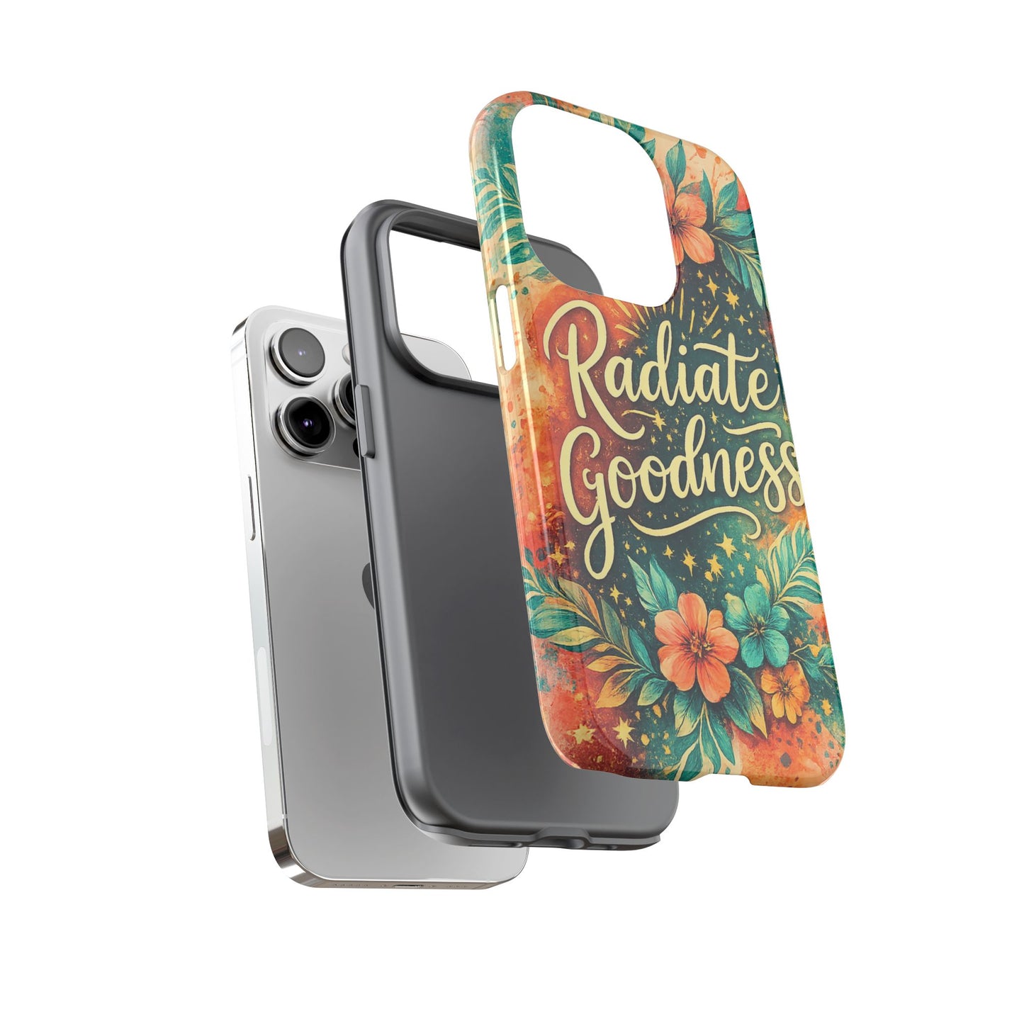 Radiate Goodness Floral Phone Case — Protective Tough Case