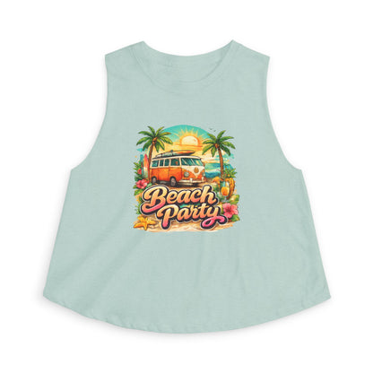 Beach Party Crop Top — Vintage Surf Van Tropical Tank