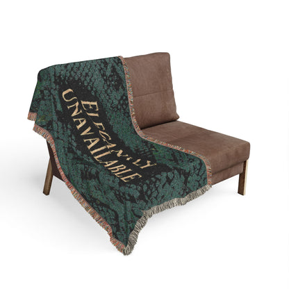 Elegantly Unavailable Snake Print Woven Blanket — Luxe Throw for Stylish Home & Gifts