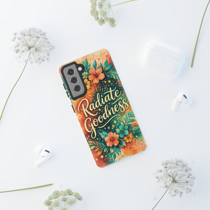 Radiate Goodness Floral Phone Case — Protective Tough Case