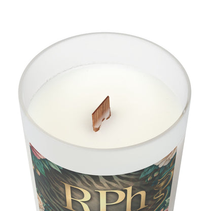 Pharmacist RPh Frosted Glass Candle — 11oz Decorative Gift