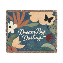 Dream Big, Darling Woven Blanket — Floral Boho Throw for Bedroom & Gift