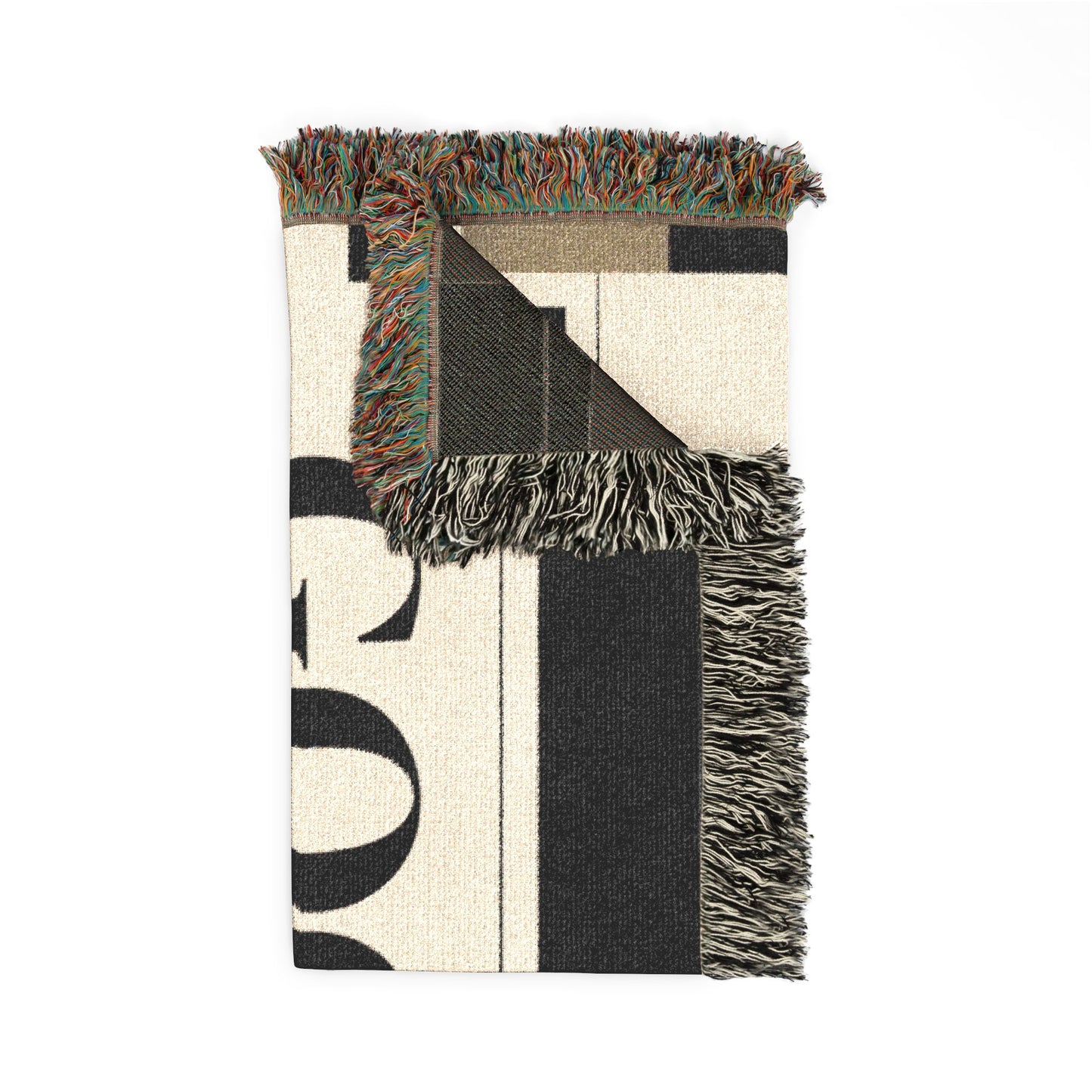Good Vibes Woven Blanket — Cozy Retro Throw for Living Room & Dorm