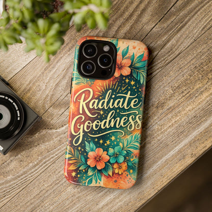 Radiate Goodness Floral Phone Case — Protective Tough Case