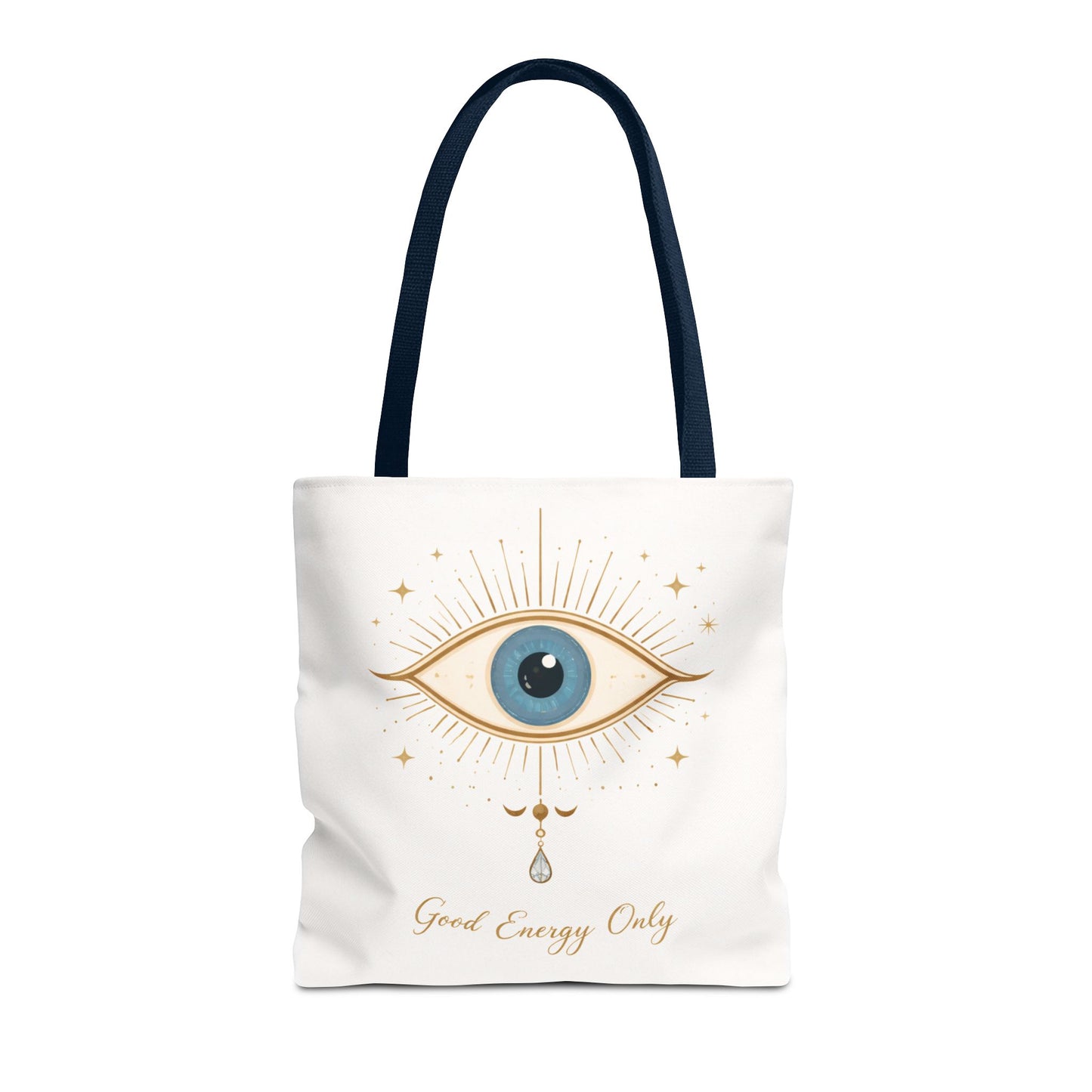 Mystic Eye Tote Bag — 'Good Energy Only' Spiritual Canvas Tote