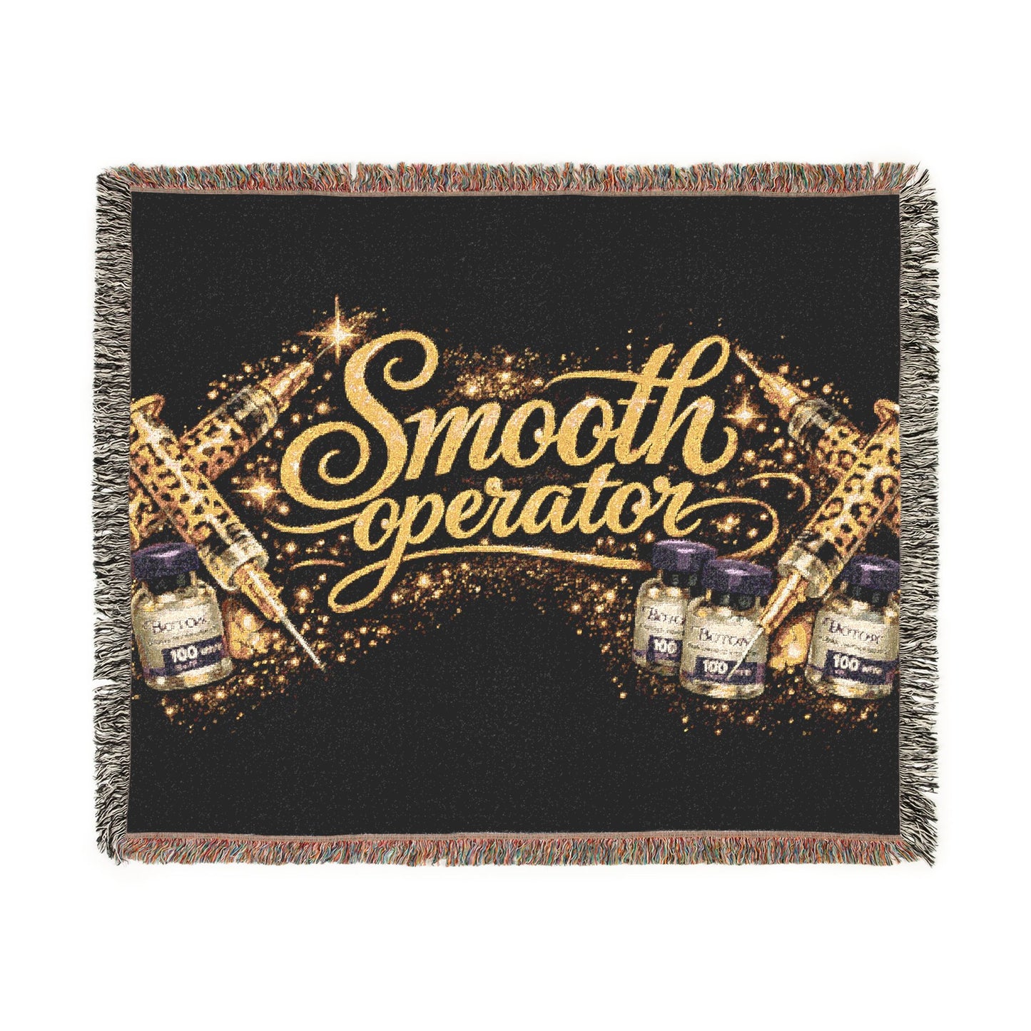 "Smooth Operator" Retro Glam Throw Blanket Woven Blanket
