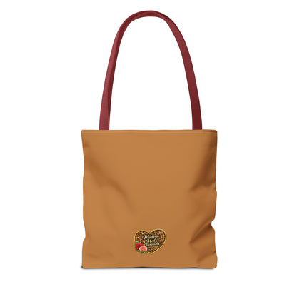 Wild Heart Leopard Rose Tote Bag – Floral Animal Print Shopper