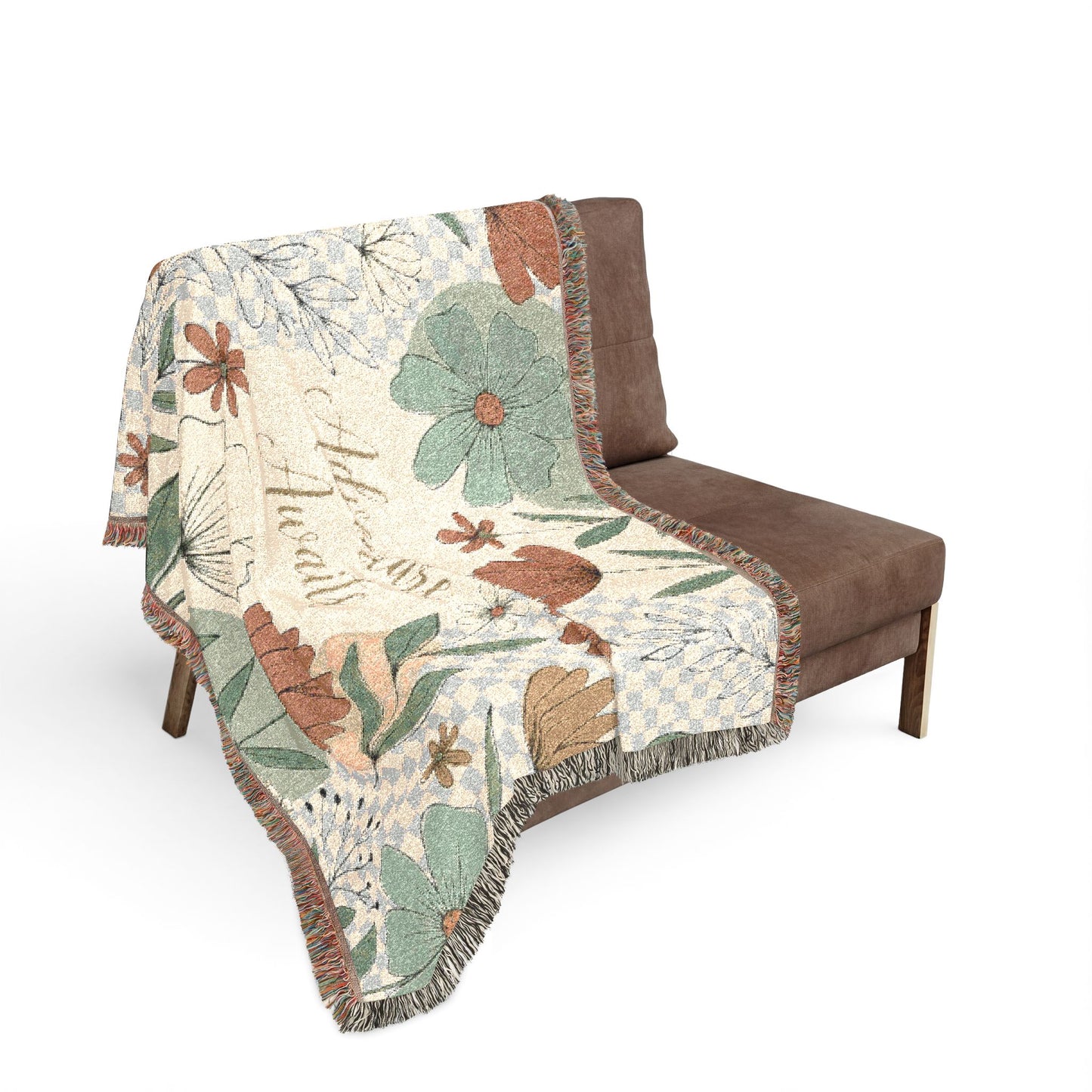 Adventure Awaits Floral Woven Blanket