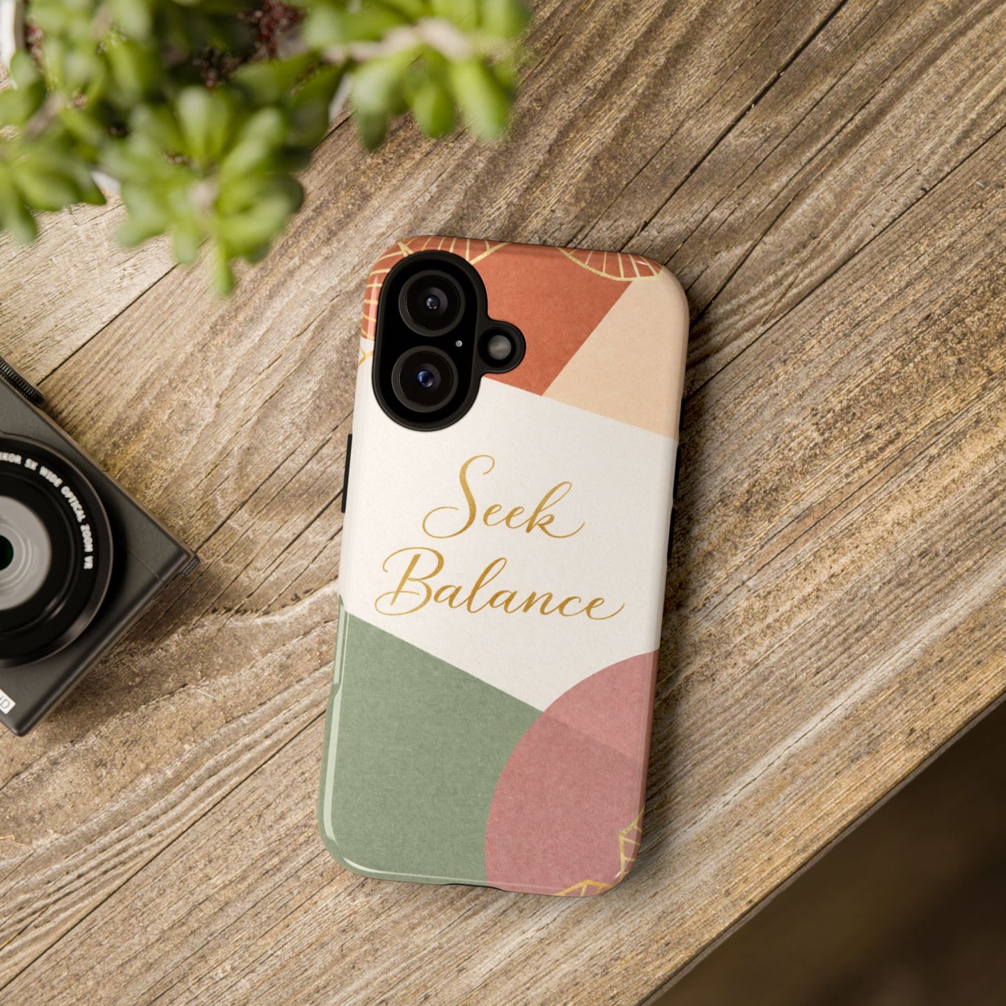 Seek Balance Phone Case — Abstract Geometric Tough Case