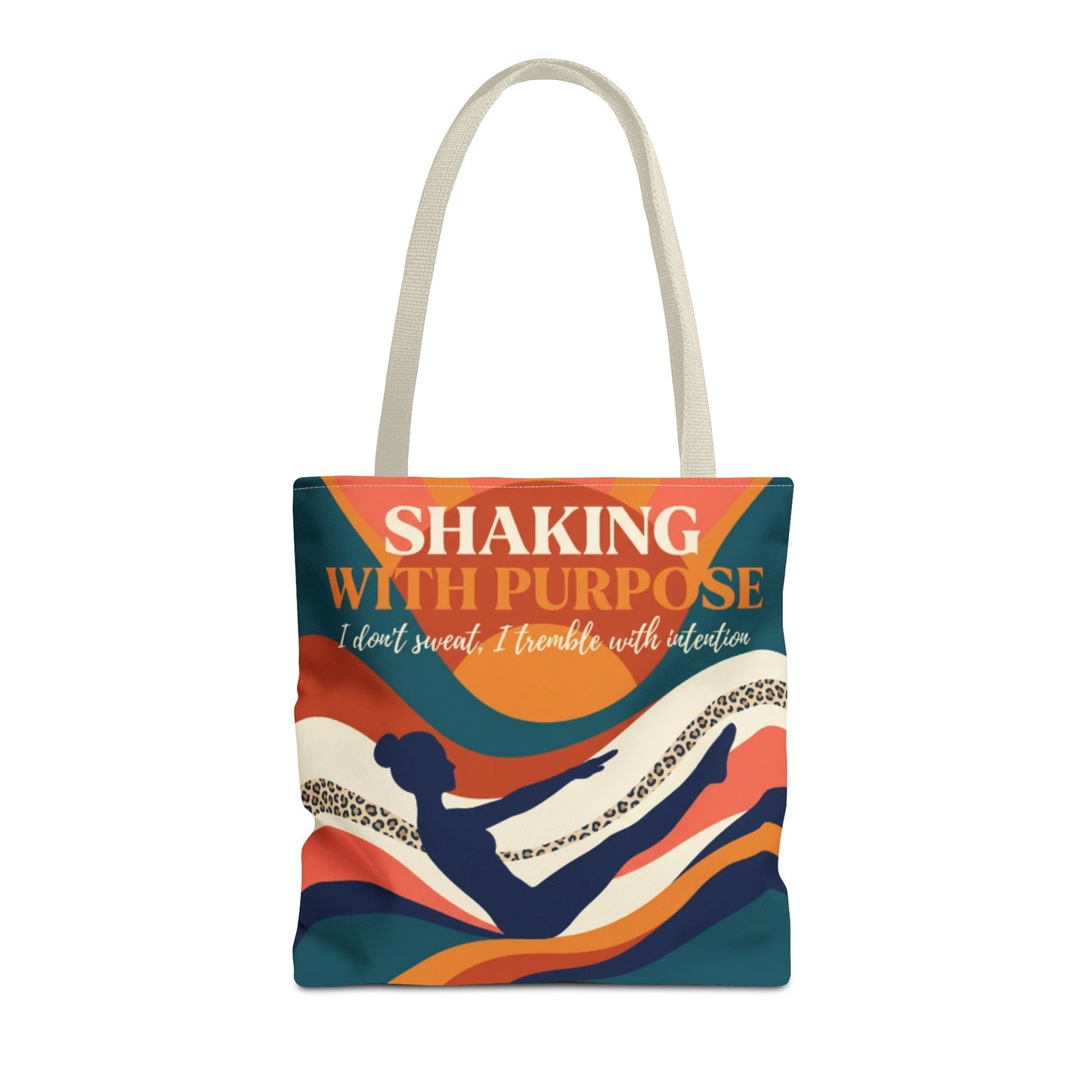 Shaking With Purpose Tote Bag — Motivational Dance Art All-Over Print Tote
