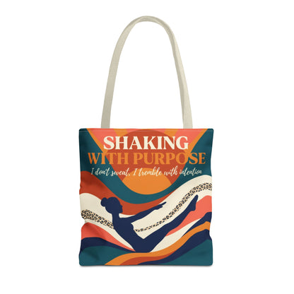 Shaking With Purpose Tote Bag — Motivational Dance Art All-Over Print Tote