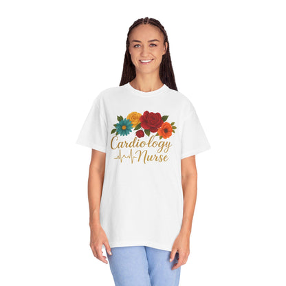 Cardiology Nurse Floral T-Shirt, RN Gift