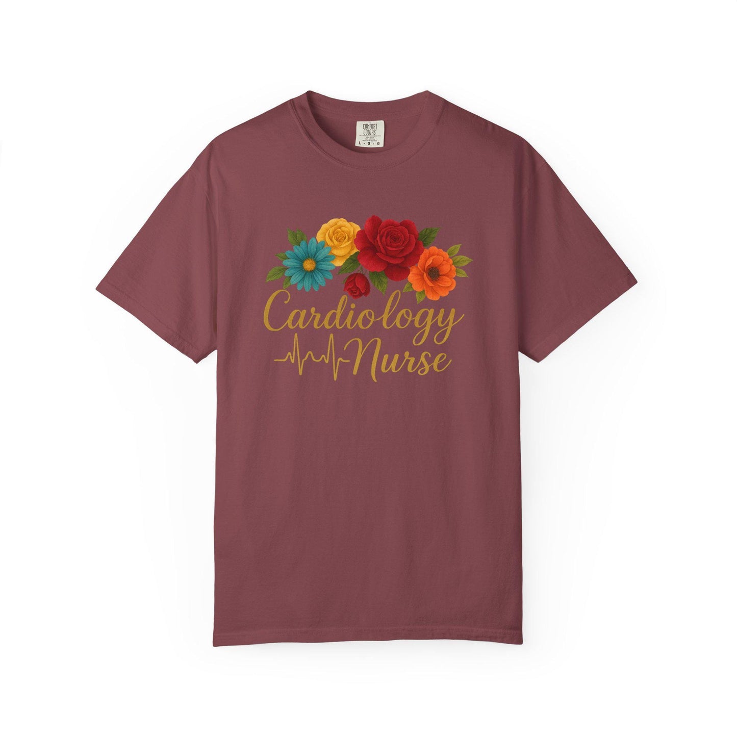 Cardiology Nurse Floral T-Shirt, RN Gift