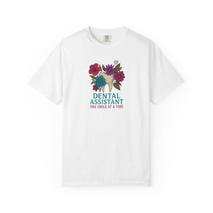Dental Assistant Floral Tee, Dentist Gift Shirt, Medical Staff Attire, Healthcare Worker Top, Dentistry Student Clothing, Dental Hygienist