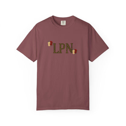 LPN Floral Unisex T-Shirt, Casual Tee, Gift for Friends, Minimalist Design, Everyday Wear