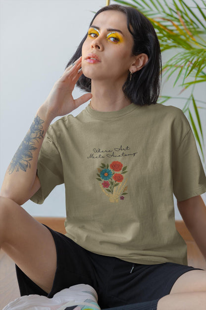 Floral Anatomy T-Shirt, Vintage Style Graphic Tee