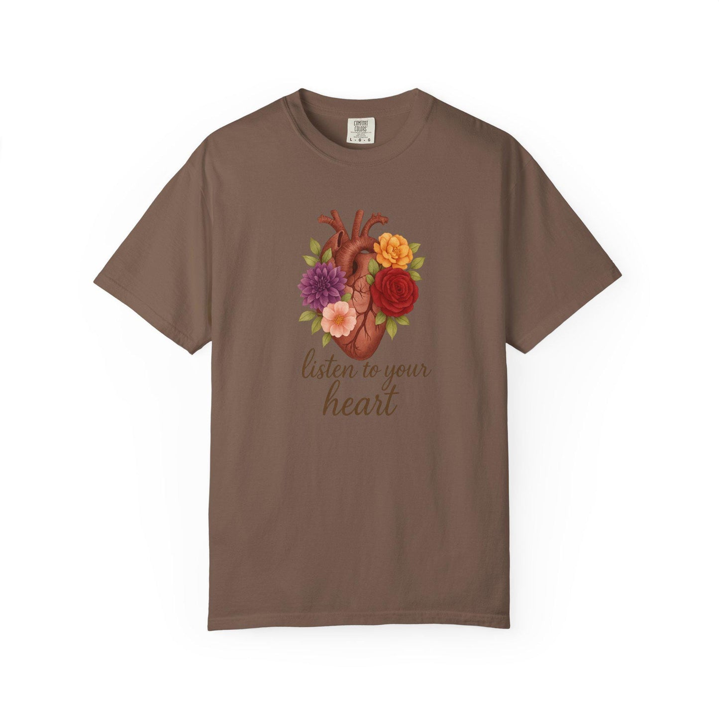 Floral Heart Graphic T-Shirt, Inspirational Unisex Tee