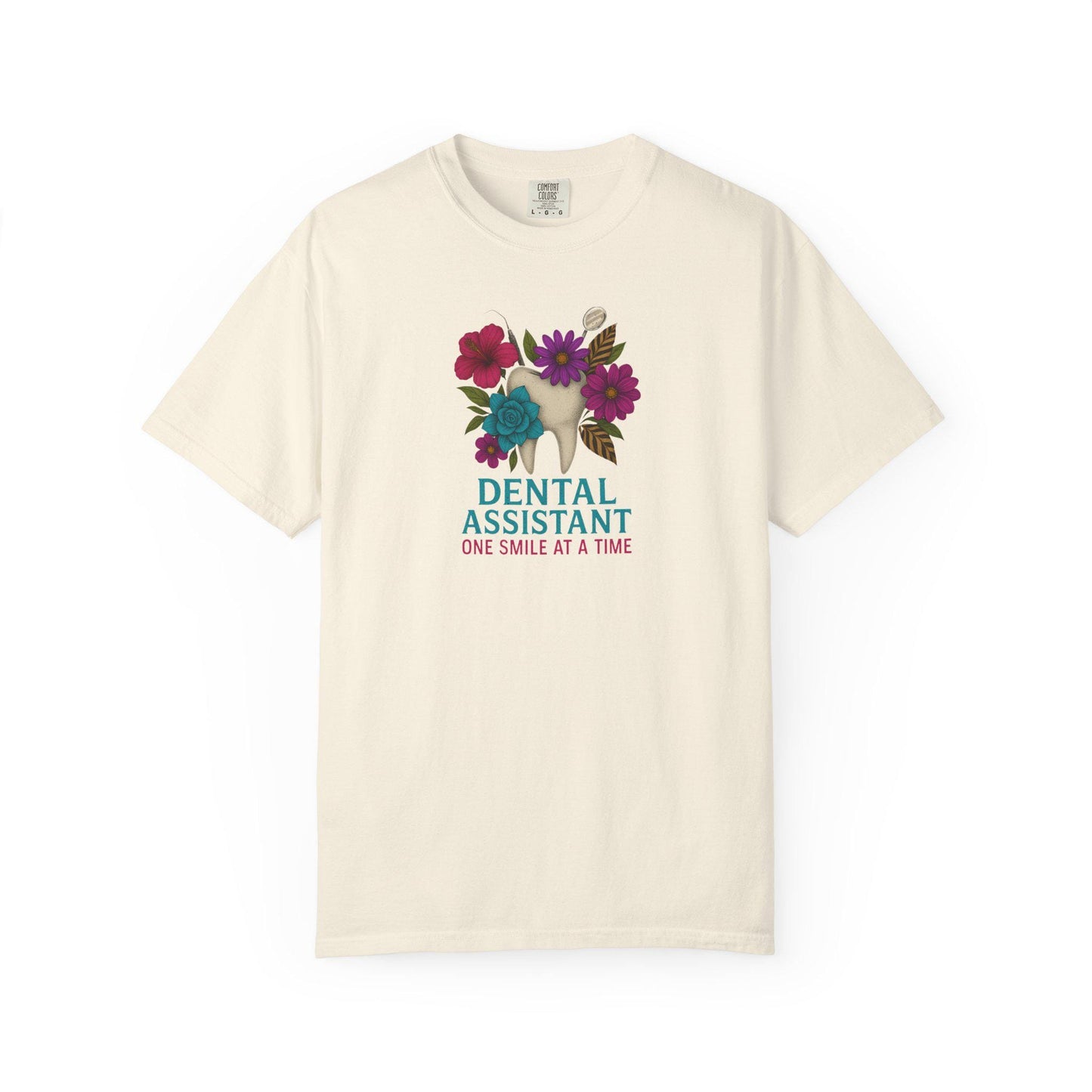 Dental Assistant Floral Tee, Dentist Gift Shirt, Medical Staff Attire, Healthcare Worker Top, Dentistry Student Clothing, Dental Hygienist