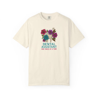 Dental Assistant Floral Tee, Dentist Gift Shirt, Medical Staff Attire, Healthcare Worker Top, Dentistry Student Clothing, Dental Hygienist