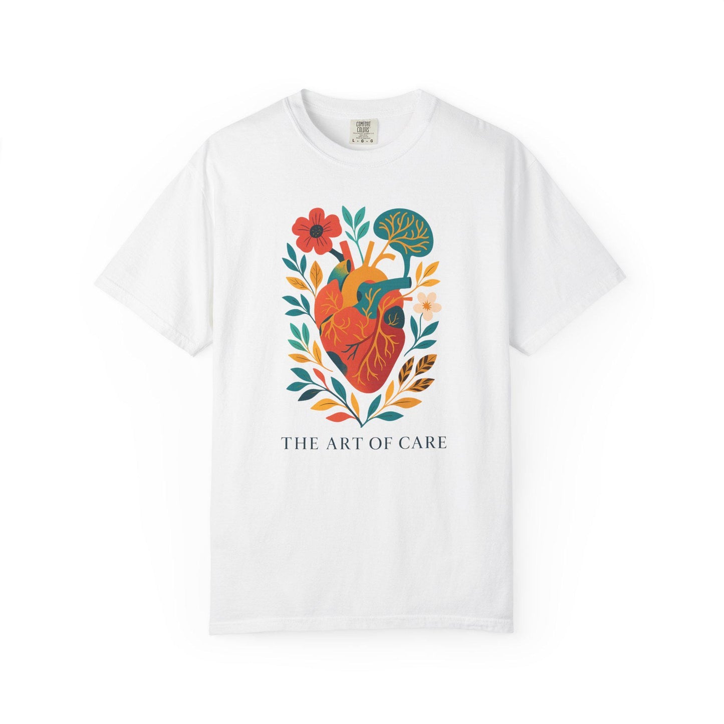 Floral Heart Graphic Tee, Art of Care Design, Unisex T-Shirt