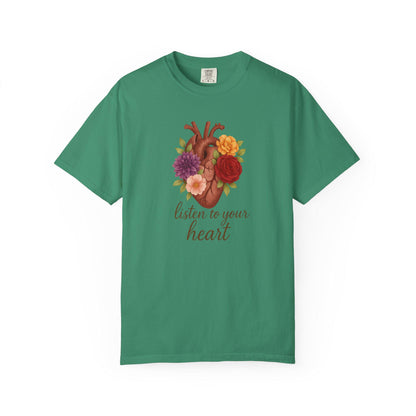 Floral Heart Graphic T-Shirt, Inspirational Unisex Tee