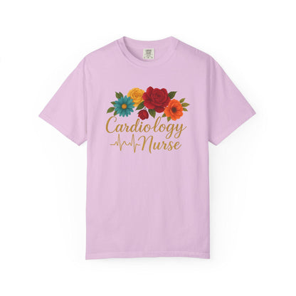 Cardiology Nurse Floral T-Shirt, RN Gift