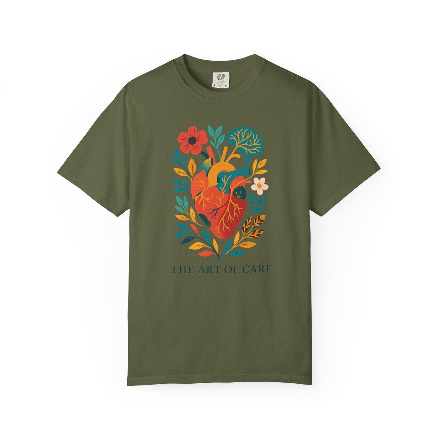 Floral Heart Graphic Tee, Art of Care Design, Unisex T-Shirt