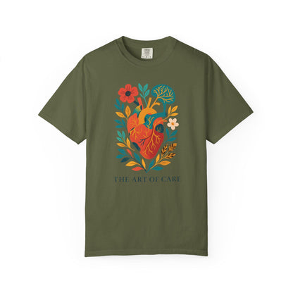 Floral Heart Graphic Tee, Art of Care Design, Unisex T-Shirt