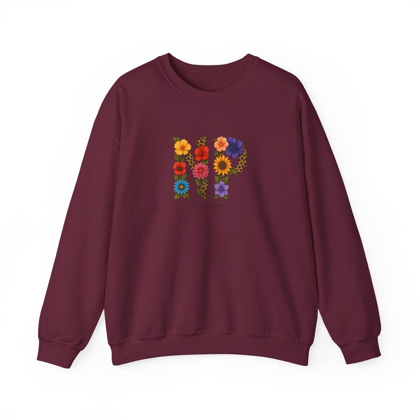 Floral Initial Crewneck Sweatshirt, Personalized Gift
