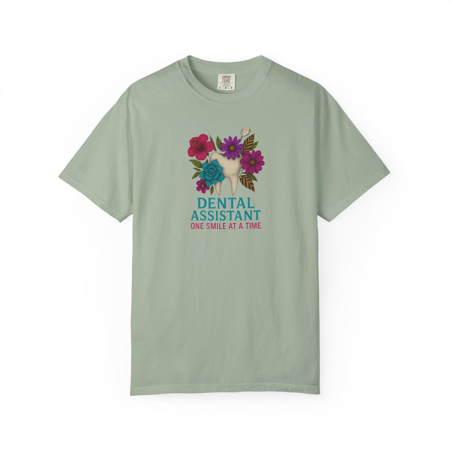 Dental Assistant Floral Tee, Dentist Gift Shirt, Medical Staff Attire, Healthcare Worker Top, Dentistry Student Clothing, Dental Hygienist