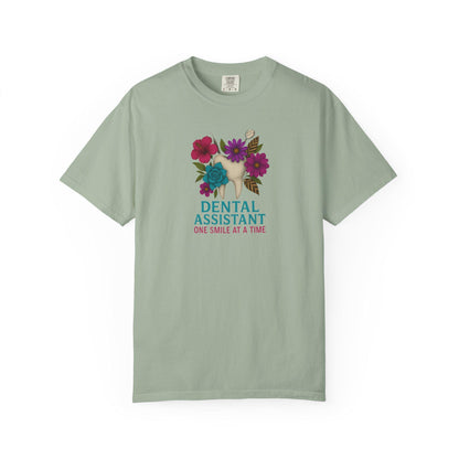 Dental Assistant Floral Tee, Dentist Gift Shirt, Medical Staff Attire, Healthcare Worker Top, Dentistry Student Clothing, Dental Hygienist