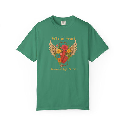 Flight Trauma Nurse T-Shirt, Wild at Heart, Aviation RN Gift