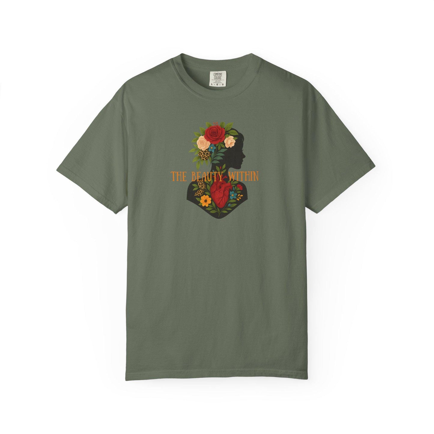 Floral Silhouette Graphic T-Shirt, Unisex Fashion Tee
