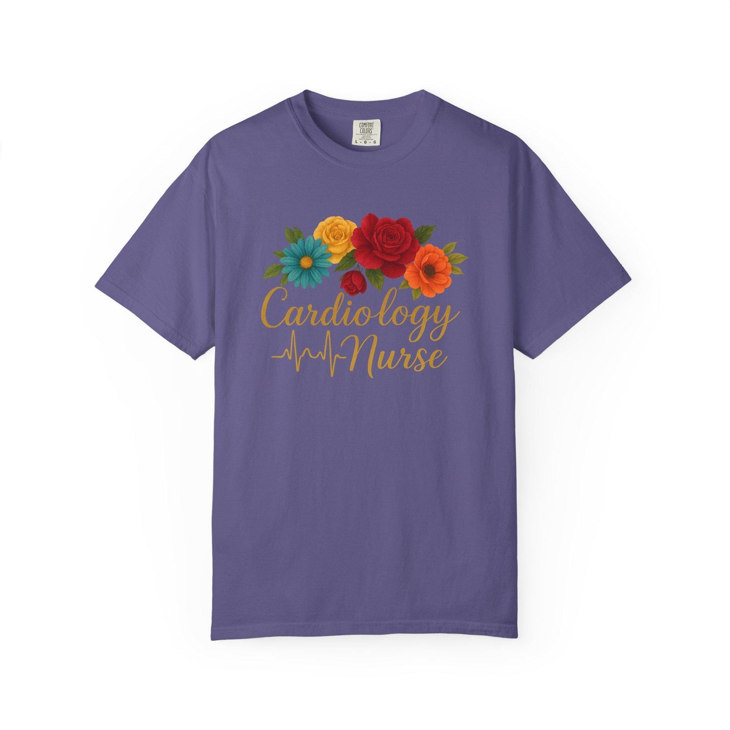 Cardiology Nurse Floral T-Shirt, RN Gift