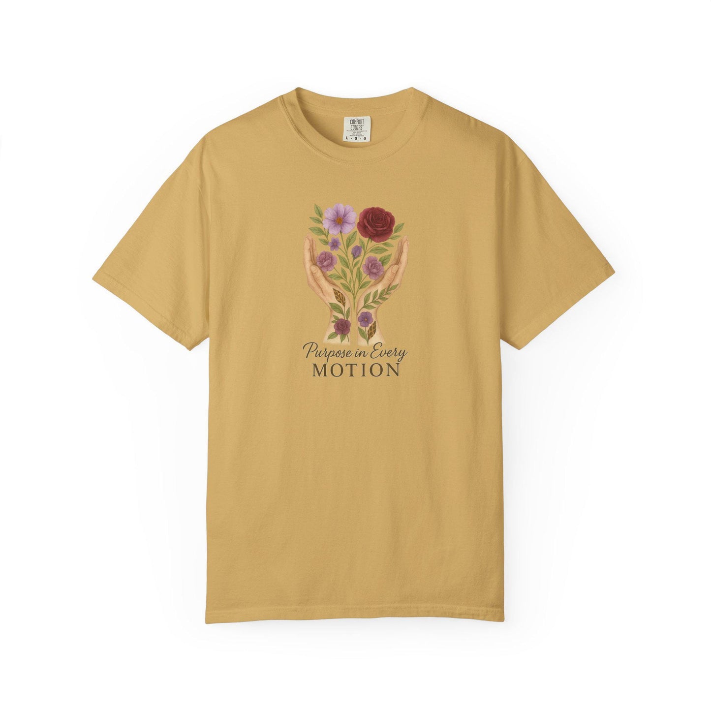 Hand-Painted Floral T-Shirt, Boho Nature Design, Eco-Friendly