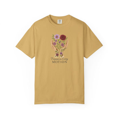 Hand-Painted Floral T-Shirt, Boho Nature Design, Eco-Friendly