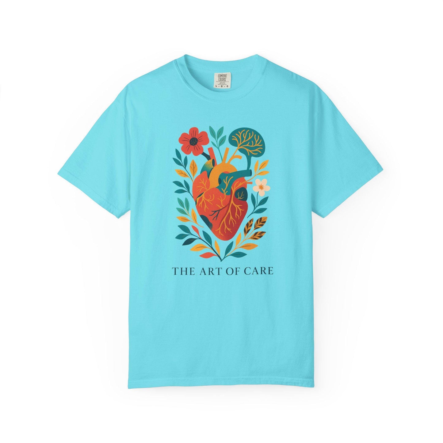 Floral Heart Graphic Tee, Art of Care Design, Unisex T-Shirt